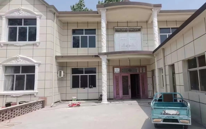 農村2層自建房外墻仿石漆效果圖